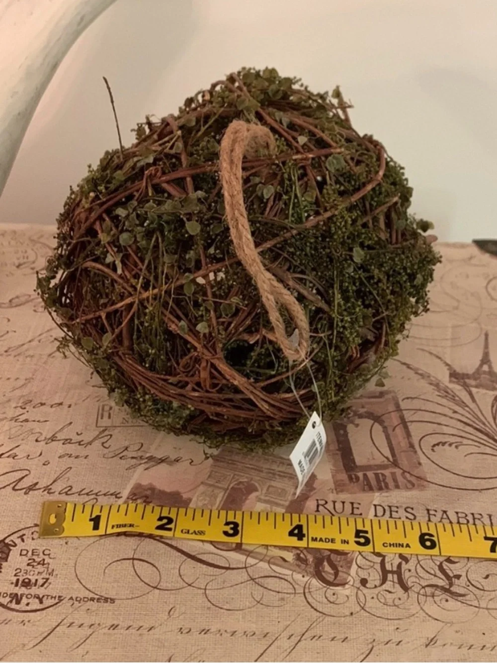 Natural Moss and Twig Decorative Spheres - Green & Brown
